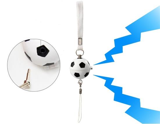 

Pull Trigger Football Shaped Mini Flashing Alarm - White