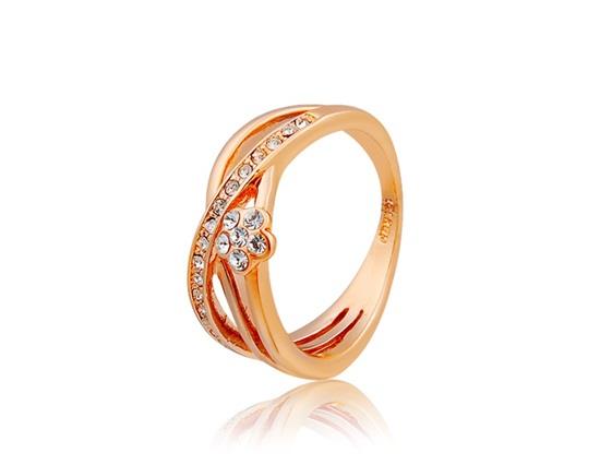 

Rigant 18K RGP Alloy Crystal Decoration Ring -Champagne - Gold