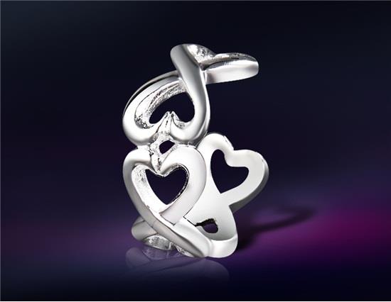 

Sterling Silver Plated White Copper Alloy Figure Eight Design Cut-out Adjustable Ring M - Silver