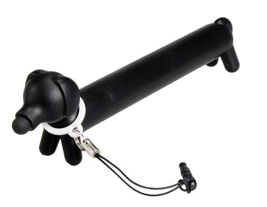 

Lovely Dog Design Stylus Touch Pen with Mount Stand for Cell Phones and Tablet PCs - Black