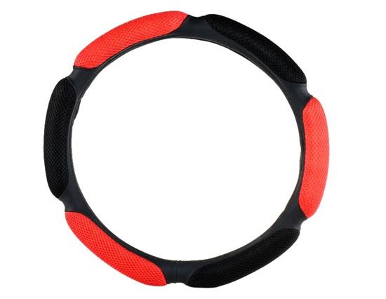 

3D Non-Slip Steering Wheel Cover - Red+Black