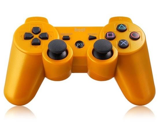 

Six-Axis DualShock Wireless Bluetooth Gamepad for PlayStation 3 Controller - Gold