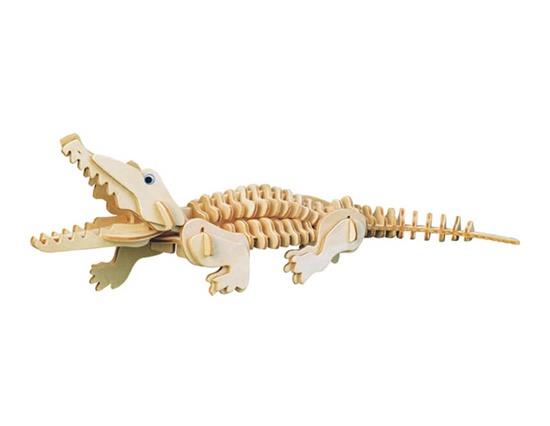 

G-M013 Mini Crocodile Model 3D DIY Wooden Animal Puzzles Safe Friendly-environmental Simulation Intelligence Toys For Kids