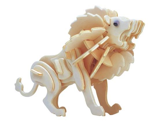 

G-M028A Mini Lion Model 3D DIY Wooden Animal Puzzles Safe Friendly-environmental Simulation Intelligence Toys For Kids