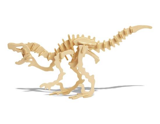 

YX0424W D-09-1 DIY 3D Wooden Dinosaur Animal Puzzle Mini Deinonychus Model Safe Friendly-environmental Simulation Intel