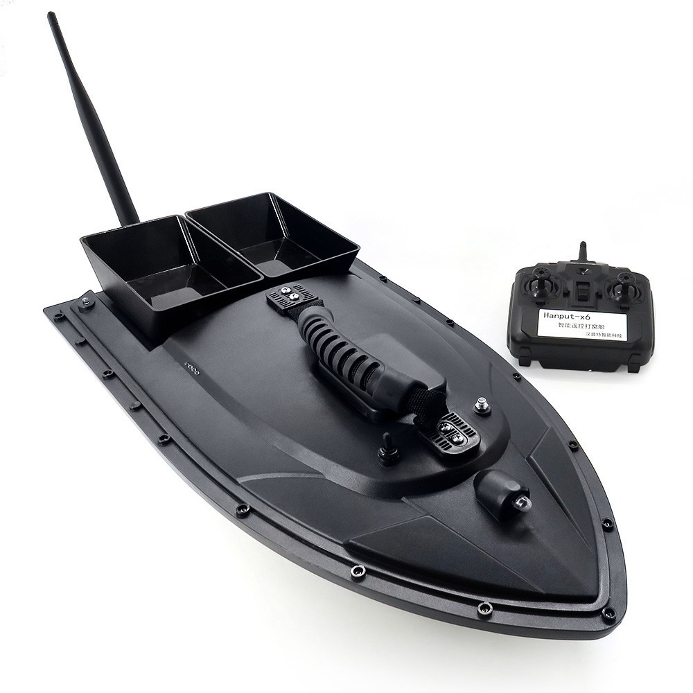

Flytec 2011-5 Intelligent Fishing Bait RC Boat with Double Motors 500M RC Distance 1.5KG Loading LED Light - Black