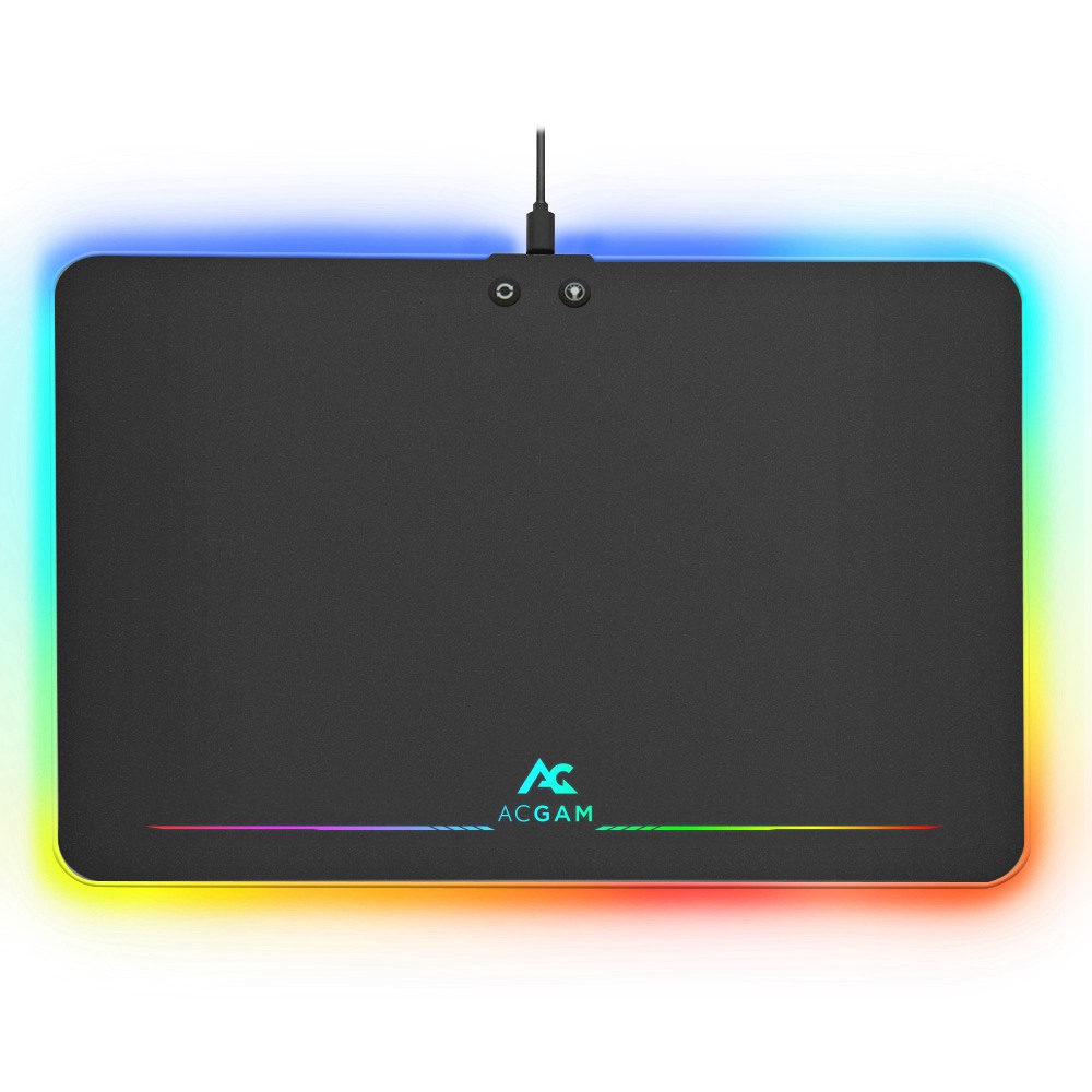

ACGAM P08 RGB Lighting USB 2.0 Hard Gaming Mouse Pad Pluggable - Black