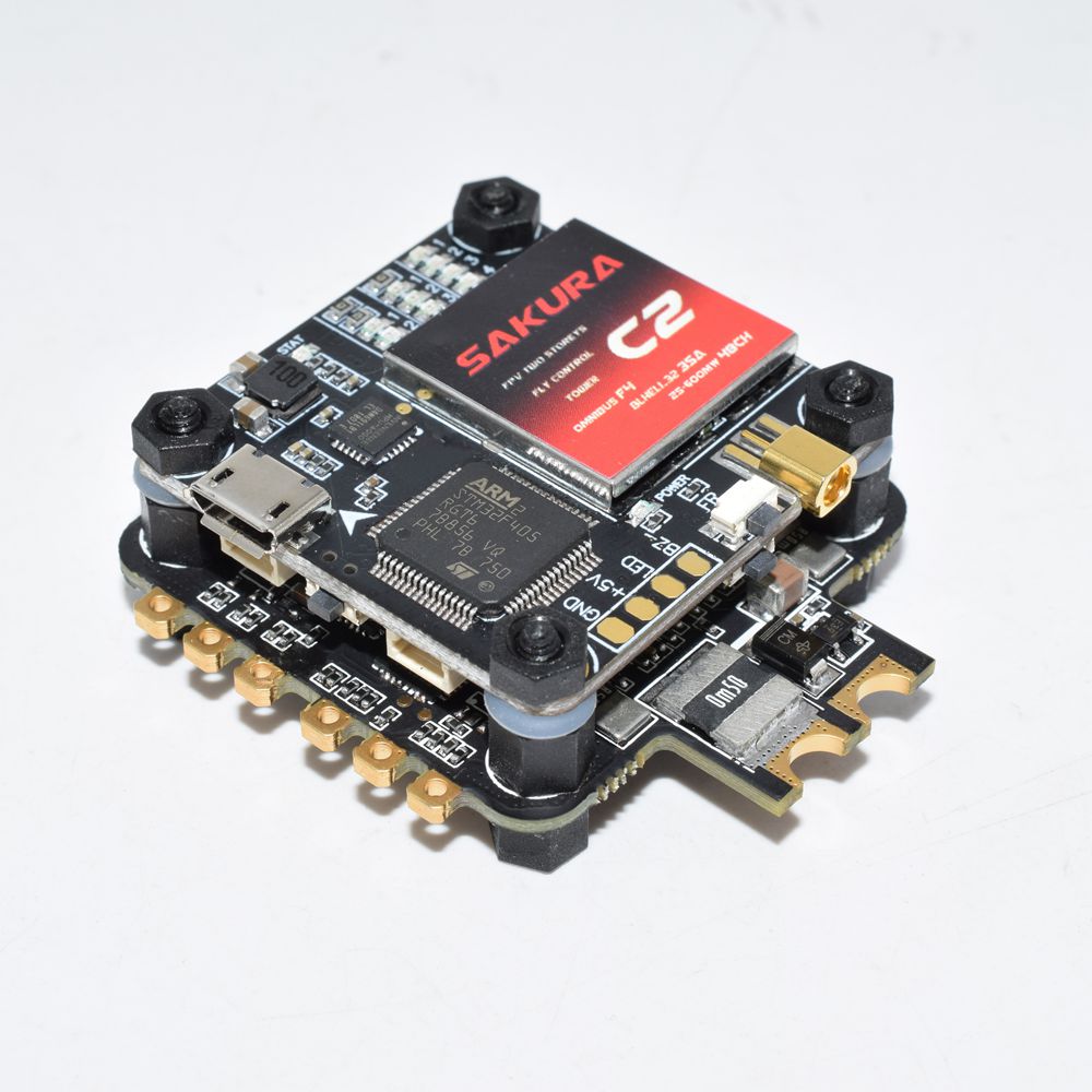 

Aurora RC C2 Fly Tower OMVT F4 Flight Controller + Roptor BLheli_S 35A ESC Integrated VTX for RC Drone