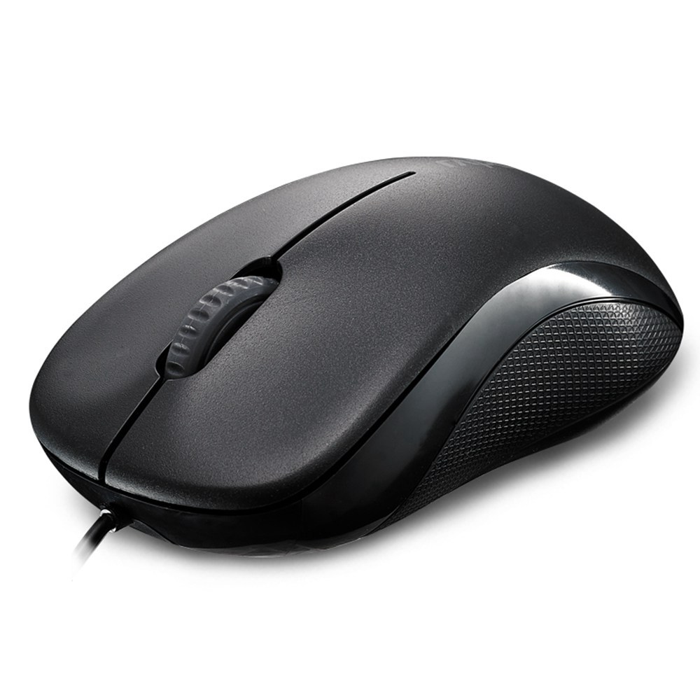 

Rapoo N1130 Wired Optical Mouse Ergonomic Design Anti-Skid Roller 1000 DPI - Black
