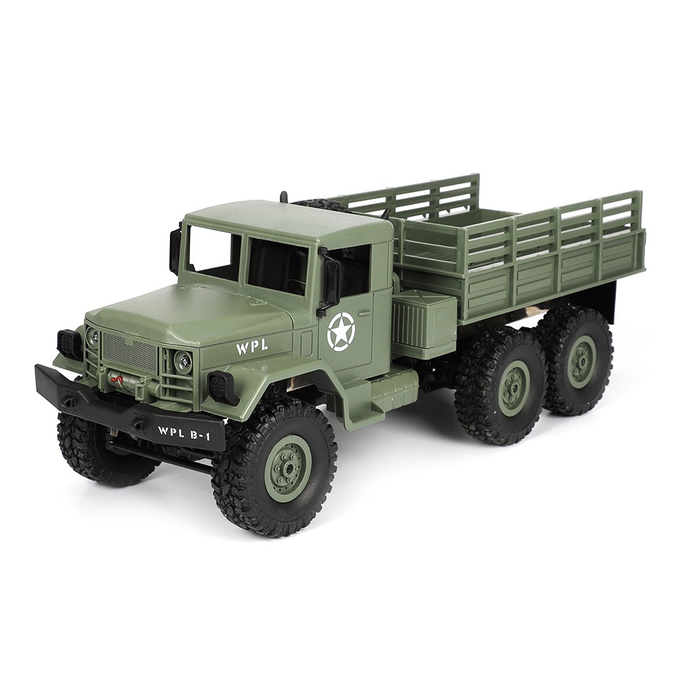

WPL B-16 Off-road RC Car RTR 2.4G 1:16 6WD Brushed Climbing Military truck - Army Green