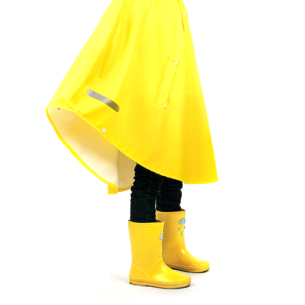 

Xiaomi Mijia Children Cape Raincoat Cloak Design Soft Light Rainproof Security Reflection - Yellow 100/56cm