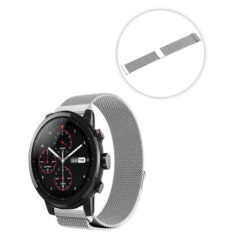 

Universal 22mm Replacement Metal Milan Magnetic Suction Watch Bracelet Strap Band For Huami Amazfit Stratos 2/2S Pace - Silver