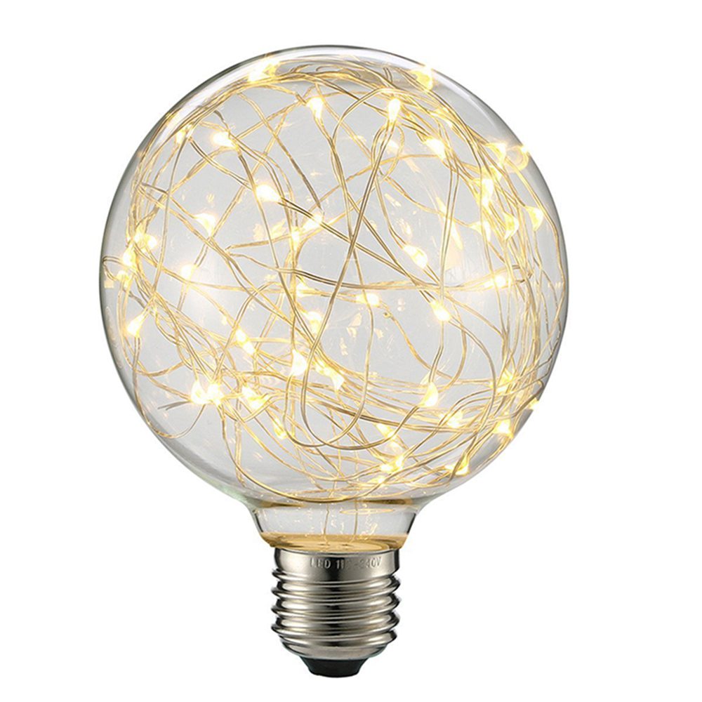 

Edison G95 Gypsophila E27 Decorative Bulb Led Copper Wire Bulbs Christmas Decoration Lights - Warm White (EU Plug