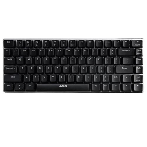 

Ajazz AK33 Wired Gaming Mechanical Keyboard Blue Switch 82 Keys No Conflict USB Keyboard With Multimedia Keys Durable - Black