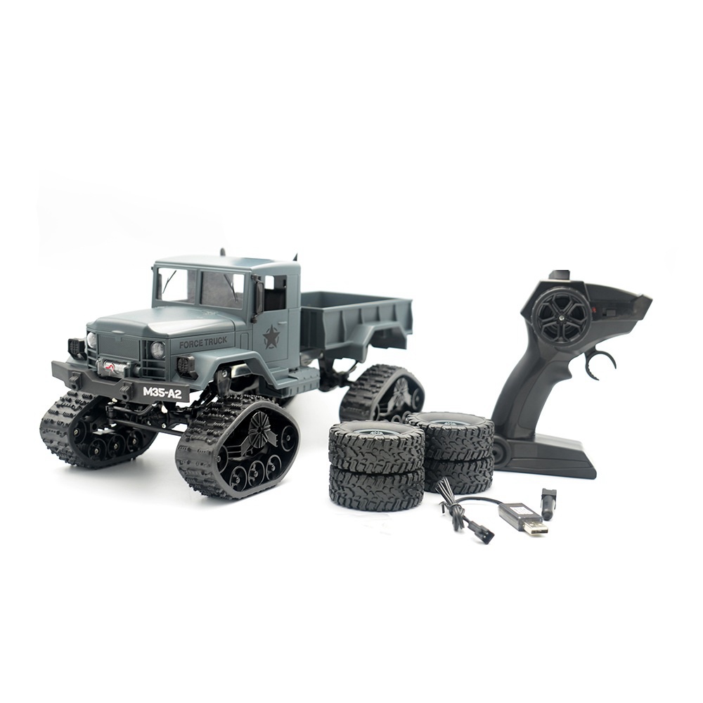 

Fayee FY001C RC Car 2.4G 4CH 4WD 1:16 Brushed Off-road Army Truck Snow Tires with Ordinary Tire RTR - Army Green
