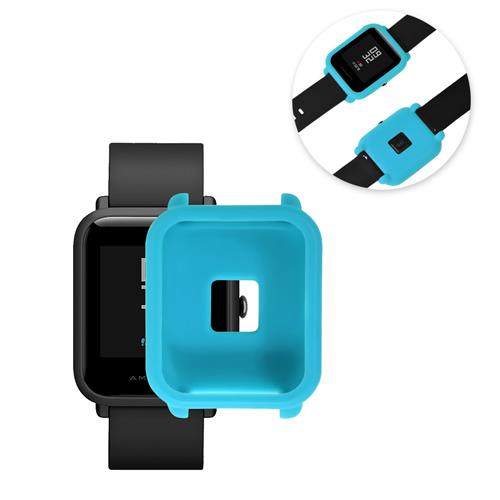 

Silicone Protective Cover Case for Huami Amazfit Bip Smart Watch Anti-cracking Protective Case - Light Blue