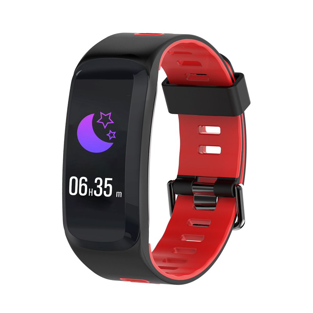 

No.1 F4 Pro Smart Bracelet 0.96" OLED Touch Screen Blood Pressure Blood Oxygen Dynamic Heart Rate Monitor IP68 Water Resistant - Red