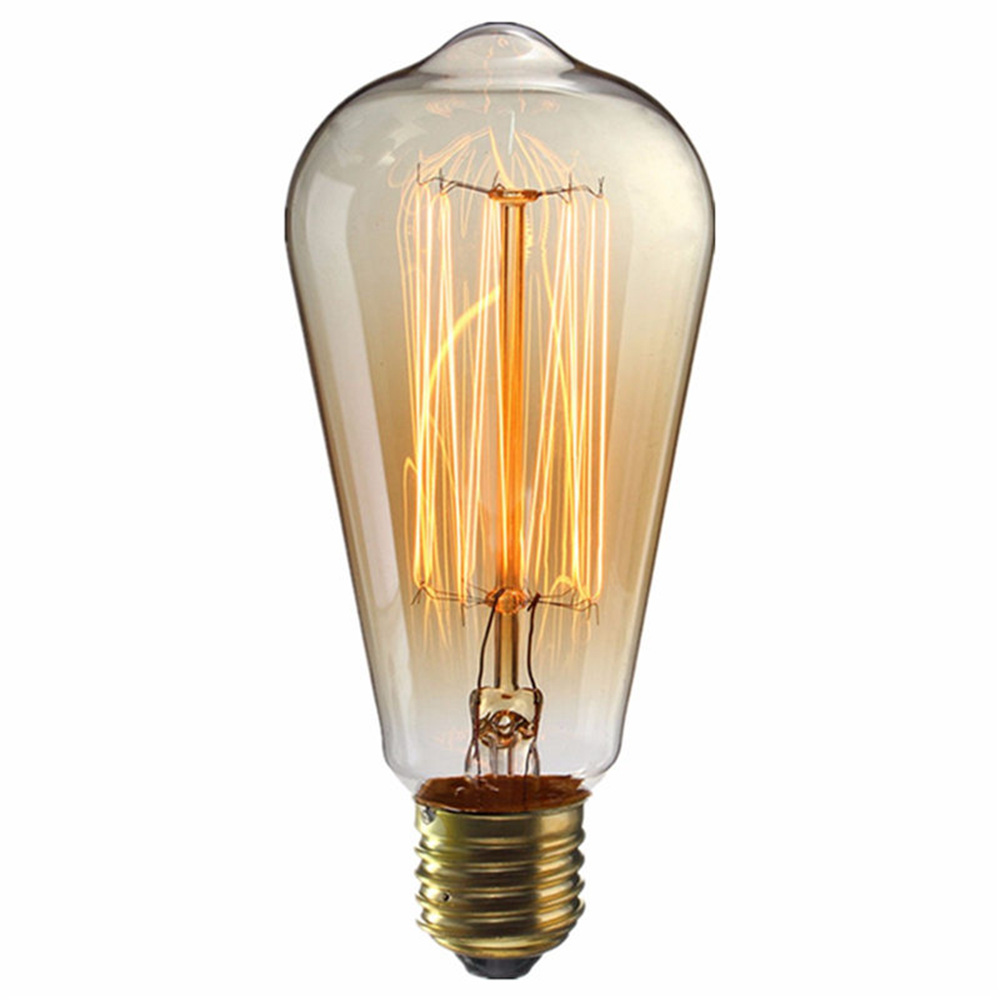 

E27 ST64 40W Edison Bulb 330LM 220V 2700K Incandescent Filament Vintage Antique Light Bulb - 5pcs