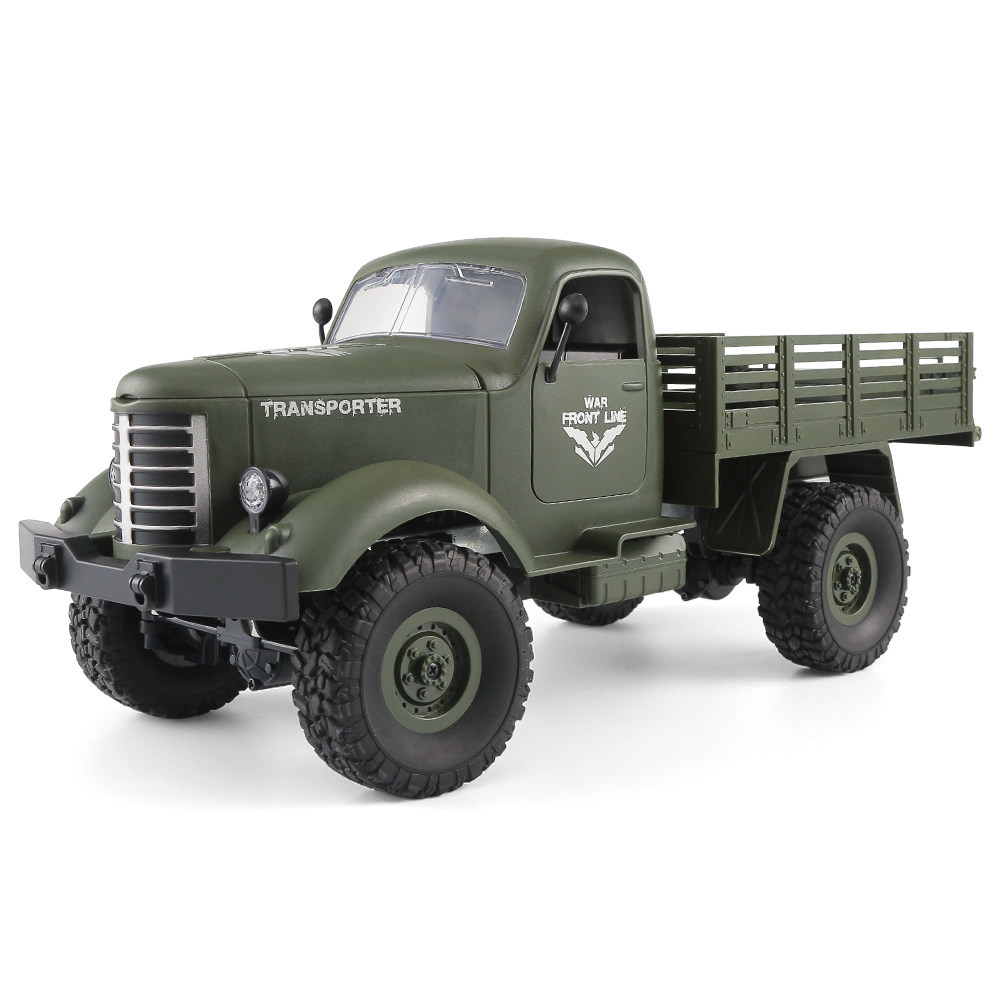 

JJRC Q61 Transporter RC Car 2.4G 1:16 4WD Brushed Off-road Military Truck RTR - Army Green