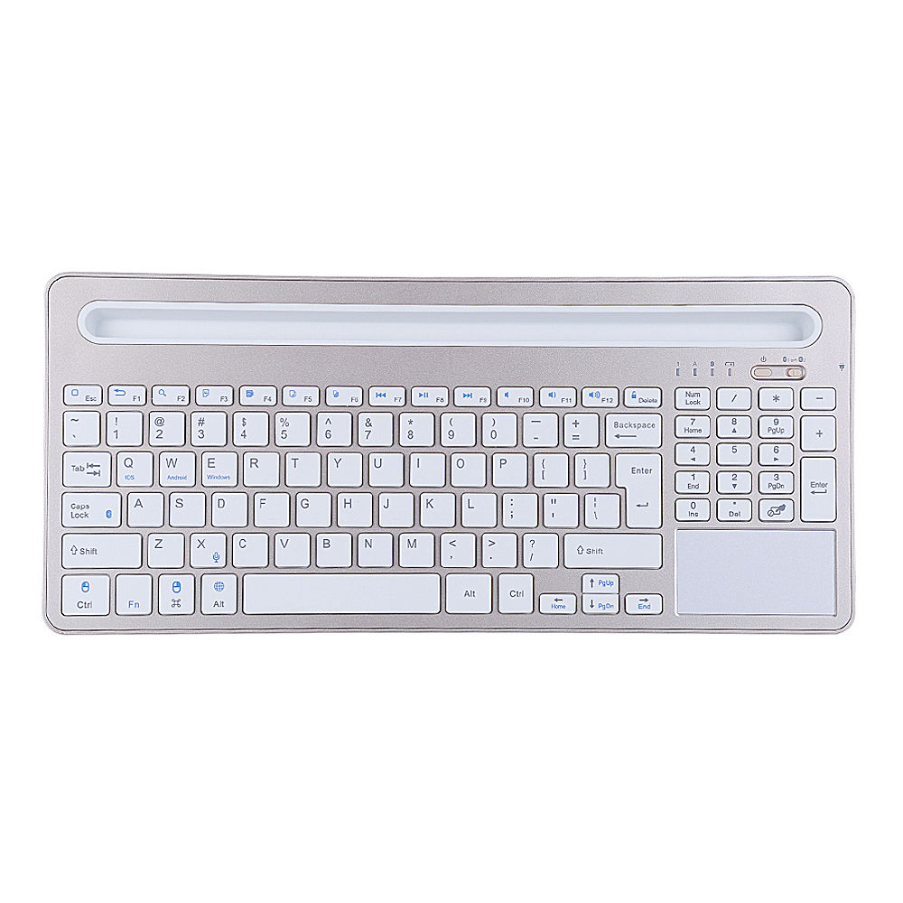 

IPazzPort KP-810-85BT 2.4G Wireless Bluetooth Keyboard with Touchpad for Tablet PC - Gold
