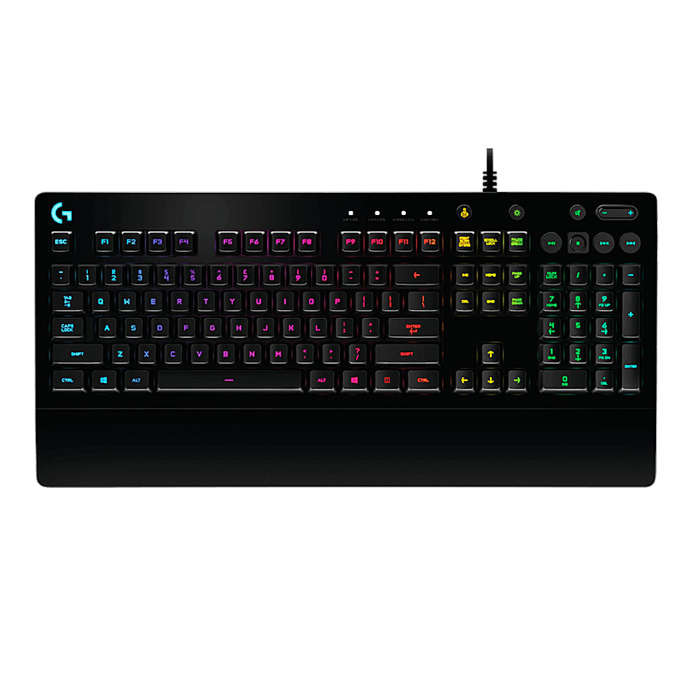

Logitech G213 PRODIGY Wired Competitive Gaming Keyboard RGB Backlit Splash-proof Multimedia Keyboard - Black