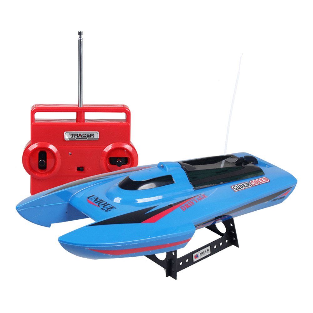 

ShenQiWei CT3352 40Mhz 4CH Double Propeller RC Racing Boat - Blue