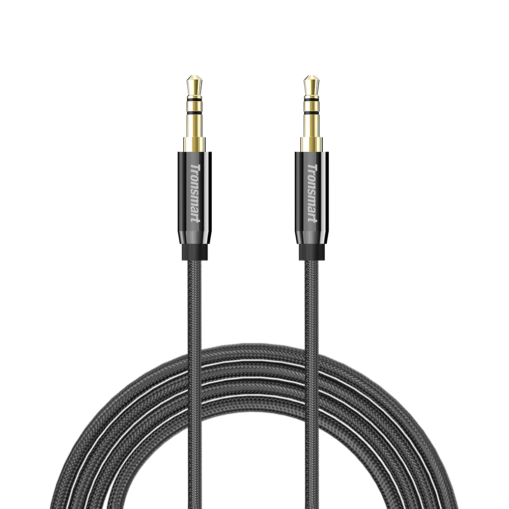 

Tronsmart S3C01 3.5mm Male to Male Premium AUX Audio Cable 4ft/1.2m for Headphones/iPods/Phones/iPads - Black