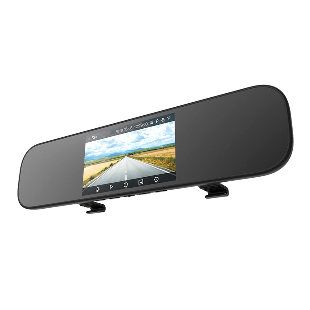 

Xiaomi Mijia Smart Rearview Mirror 5 Inch IPS Display Car DVR Camera With Intelligent Voice Control Parking Monitoring Dual Recording Front And Back - Black