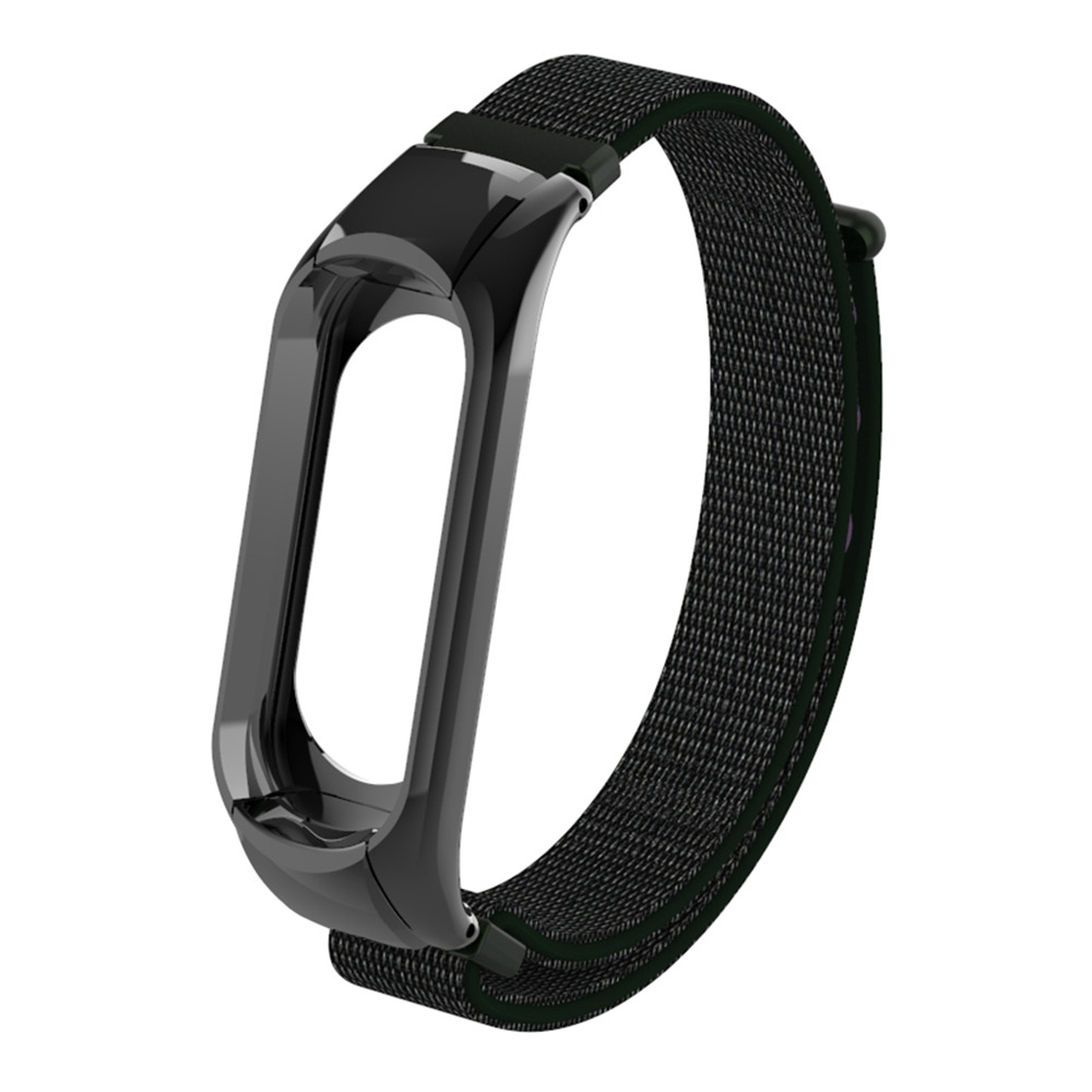 

Replaceable Canvas Wrist Strap For Xiaomi Mi Band 3 Smart Bracelet - Olive Green
