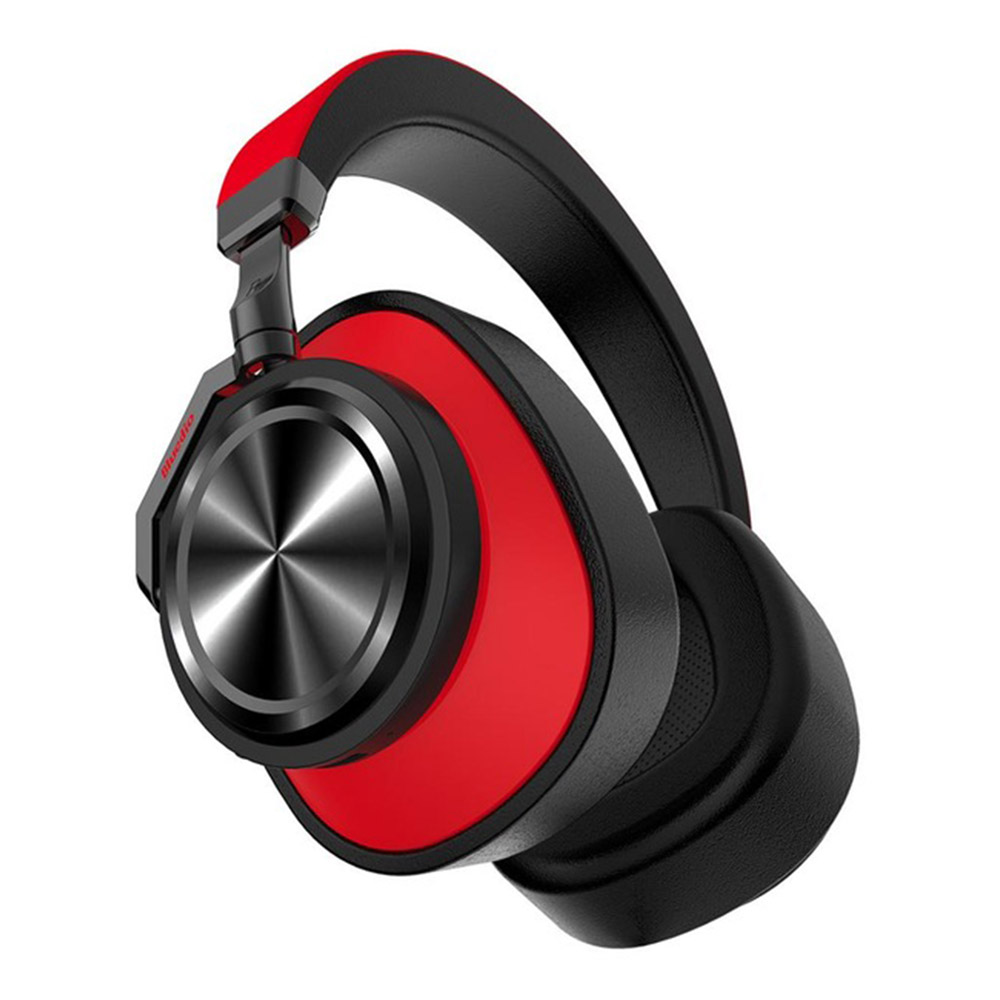 

Bluedio T6 Headphones Wireless Bluetooth Headset with Mic Active Noise Cancelling - Black and Red