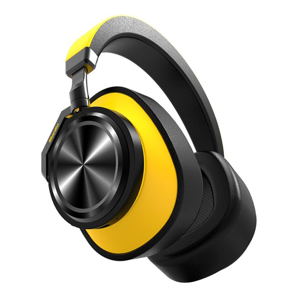 

Bluedio T6 Headphones Wireless Bluetooth Headset with Mic Active Noise Cancelling - Black and Yellow