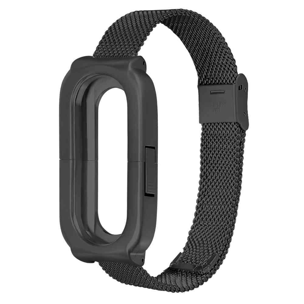 

Replaceable Steel Wrist Strap For Xiaomi Mi Band 3 Smart Bracelet - Black