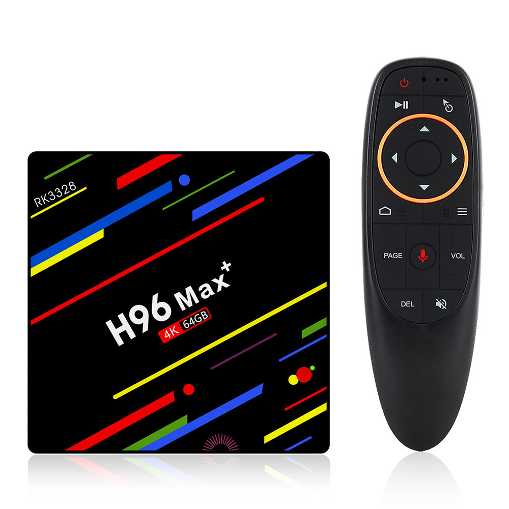 

H96 MAX+ Android 8.1 RK3328 KODI 17.6 4GB/64GB 4K TV BOX with Voice Remote Support YouTube Dual Band WiFi LAN USB3.0