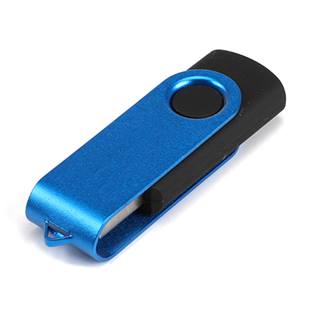 

CW10014 USB Flash Drive 128GB Capacity Rotatable Metal Flash Disk USB2.0 Interface - Blue