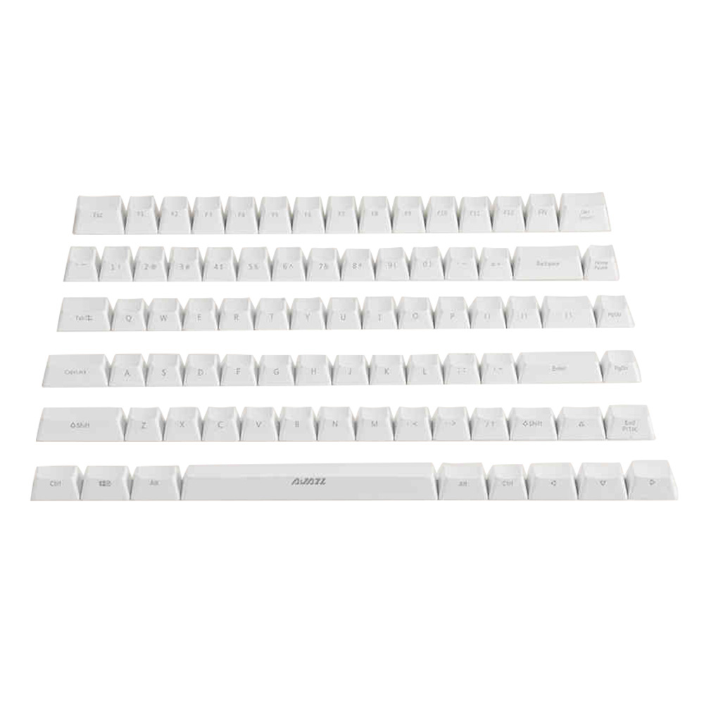 

Ajazz Ak33 82 Keys Keyboard Keycap Set ABS Backlit For Mechanical Keyboards Side Engraved - White