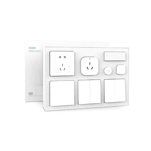 

Xiaomi Aqara Smart Bedroom 7 in 1 Kit Air Conditioner Mate Humidity Sensor Body Sensor Wall Socket Wall Switch Wireless Switch(Zigbee Version) Works with Apple Homekit - White