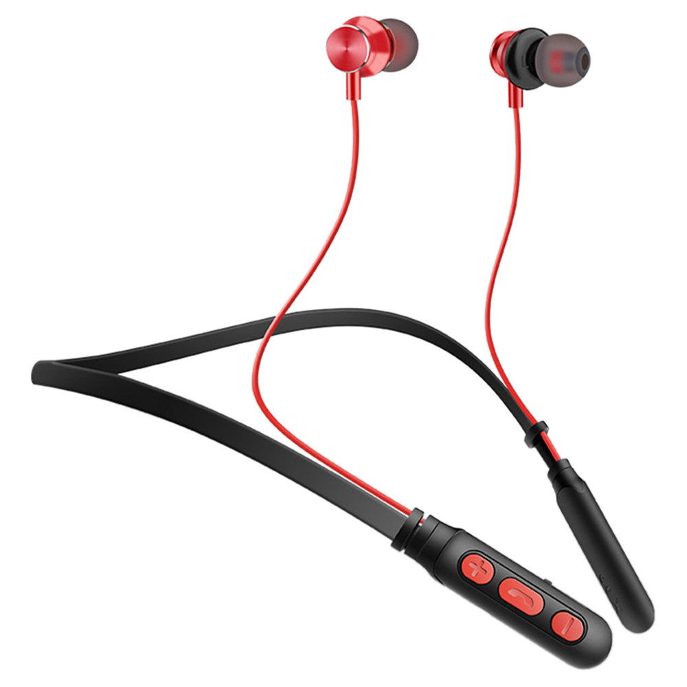 

Binai B22S Neckband Wireless Bluetooth Earphone Magnetic Sports Waterproof - Black & Red
