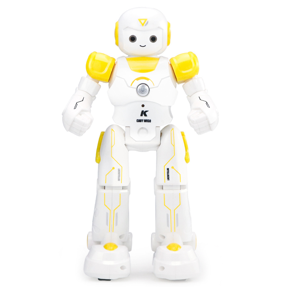 

JJRC R12 Cady Wiso Programmable Dancing RC Robot Patrol Display Colorful Lights Kids Toys - Yellow