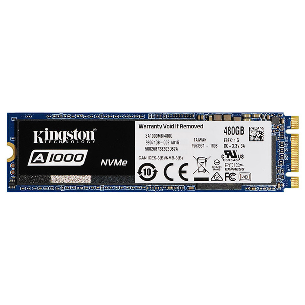 

Kingston Digital A1000 480GB PCIe NVMe M.2 2280 Internal SSD High Performance Solid State Drive - Blue