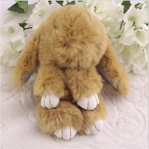 

6 inch Cute Fluffy Bunny Rabbit Key Chain Ring For Phone Bag Lucky Pendant