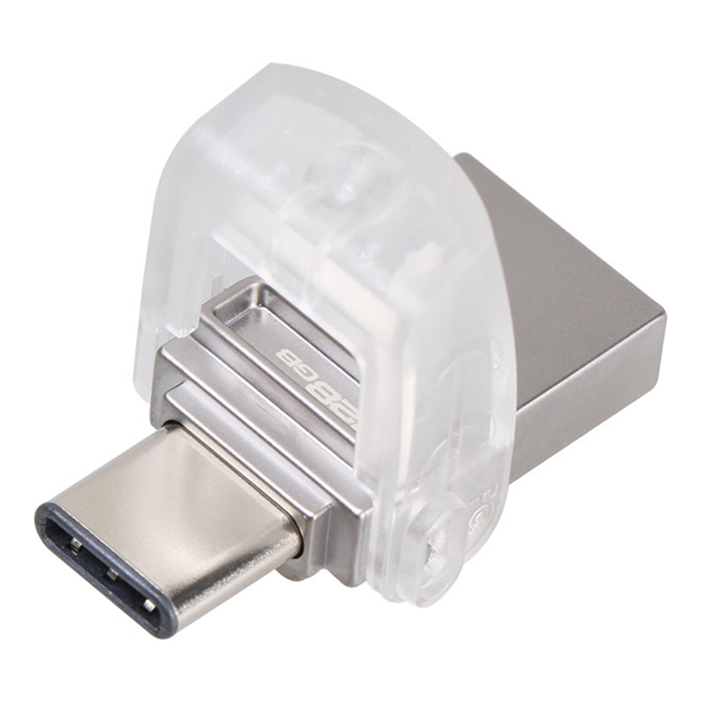 

Kingston DTDUO3C 128GB USB Flash Drive Data Traveler MicroDuo 3C USB3.1 To Type-C Read Speed 100MB/s - Silver