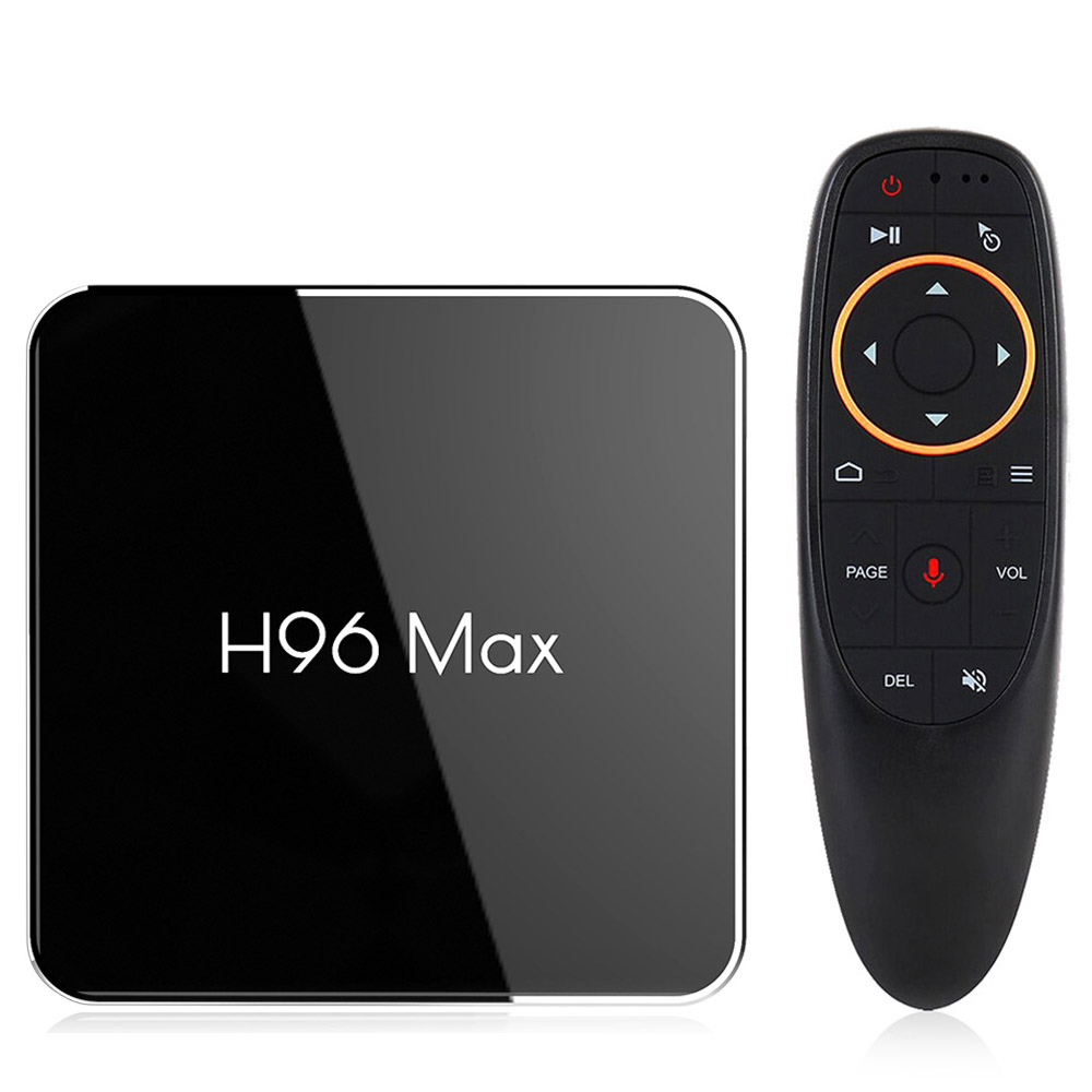 

H96 MAX X2 Amlogic S905X2 Android 8.1 4GB DDR4 64GB eMMC 4K TV Box with Voice Remote KODI 18.0 Dual Band WiFi LAN Bluetooth USB3.0 HDMI