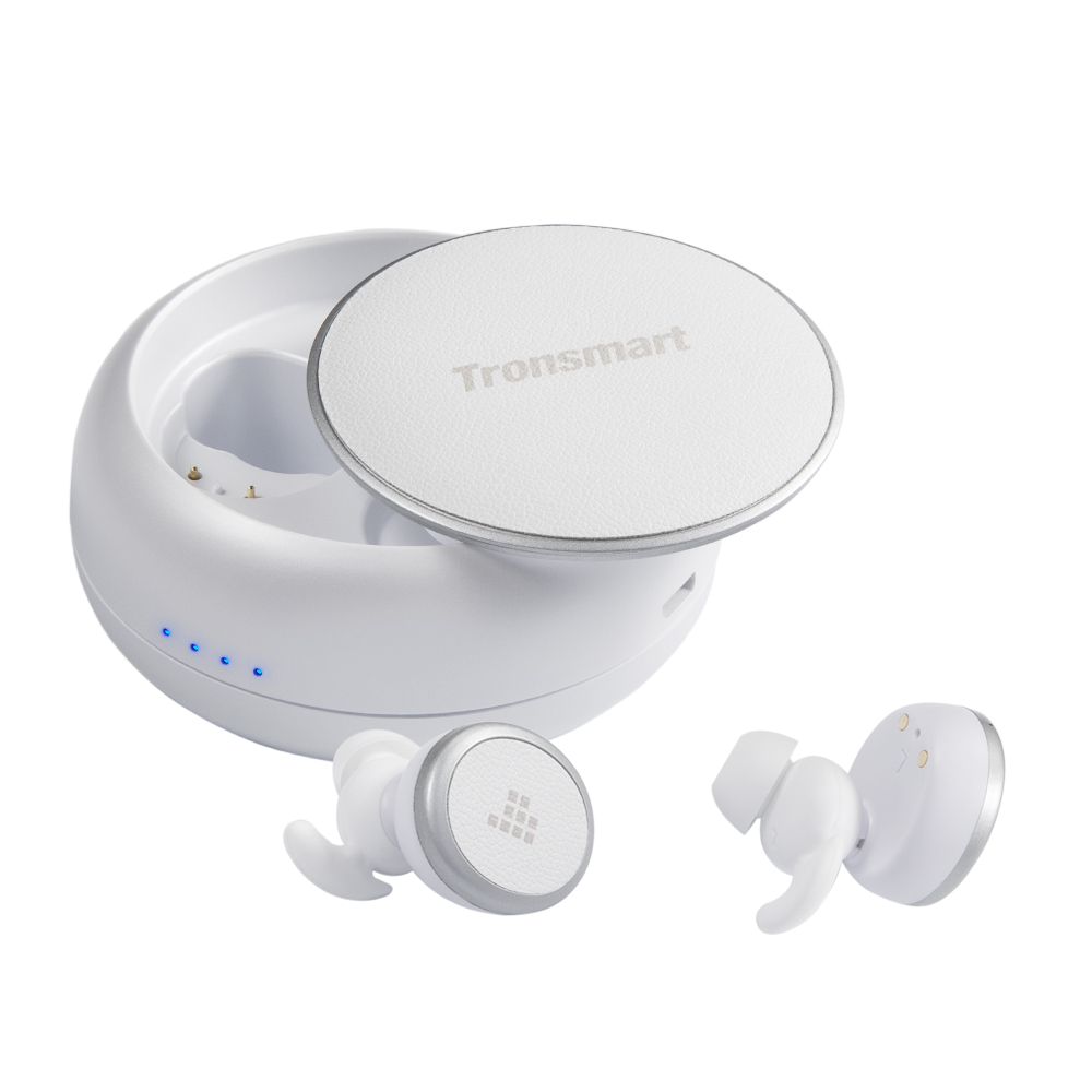 

Tronsmart Encore Spunky Buds Bluetooth 5.0 TWS Earbuds 12 Hours Playtime Siri Google Assistant IPX5 Water Resistant - White