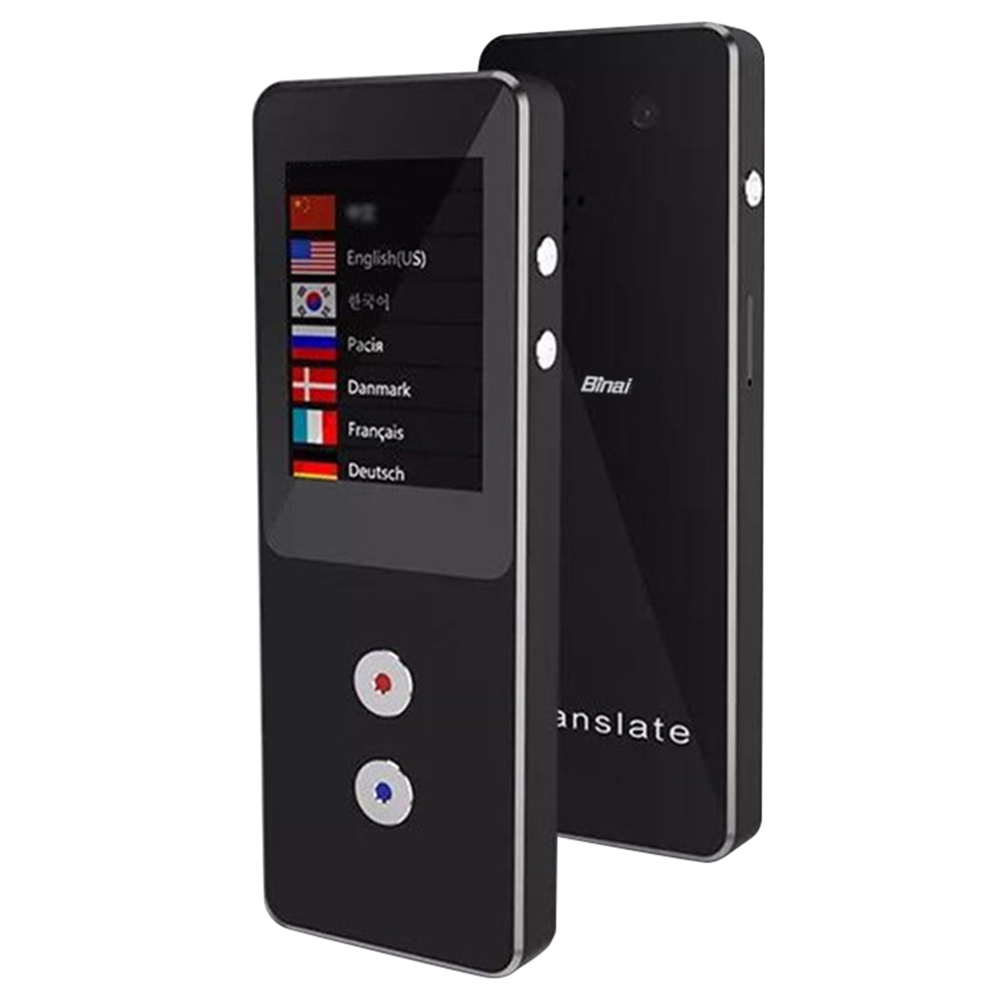 

Binai T9-4G Smart Voice Translator 44 Languages Mini Bluetooth 4.0 2.4 Inch LCD - Black