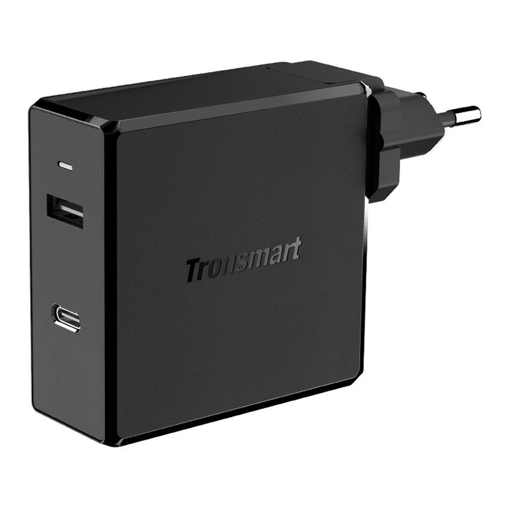 

Tronsmart WCP03 57W USB-C Wall Charger with 45W Power Delivery 3.0 12W VoltiQ Foldable Plug for MacBook iPhone - EU Plug