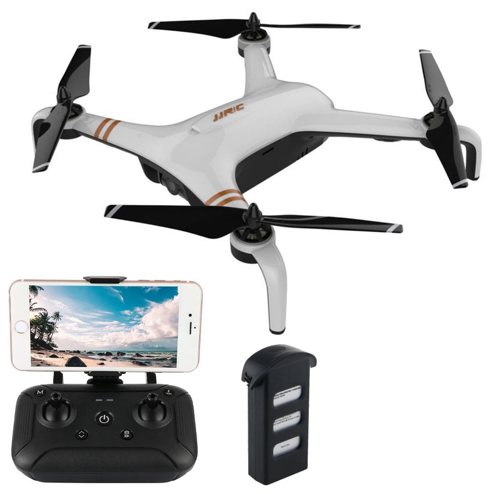 

JJRC X7 SMART 1080P 5G WiFi FPV Double GPS Brushless RC Drone with One-Axis Gimbal Camera 25mins Flight Time RTF White - Two Batteries