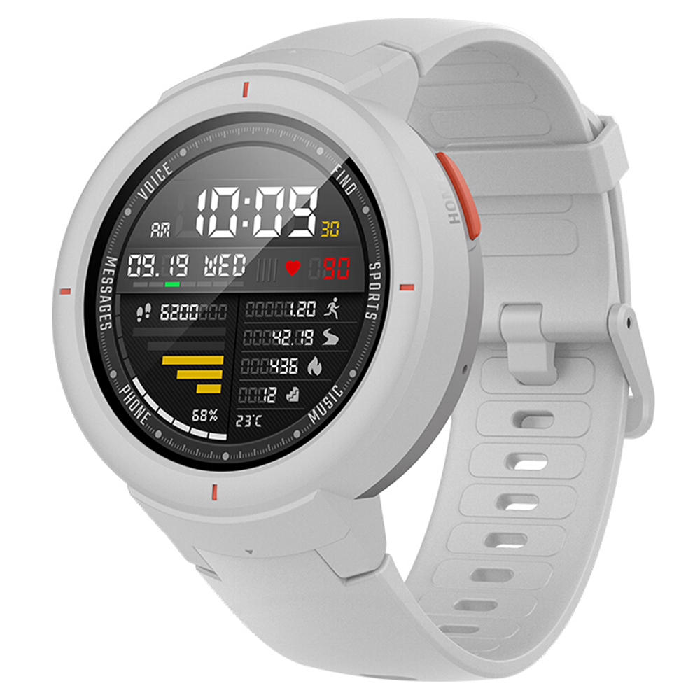 

Huami AMAZFIT Verge 3 Smart Watch Ask Alexa 1.3 Inch AMOLED Screen Heart Rate Monitor 11 Sports Modes IP68 Waterproof Global ROM - White