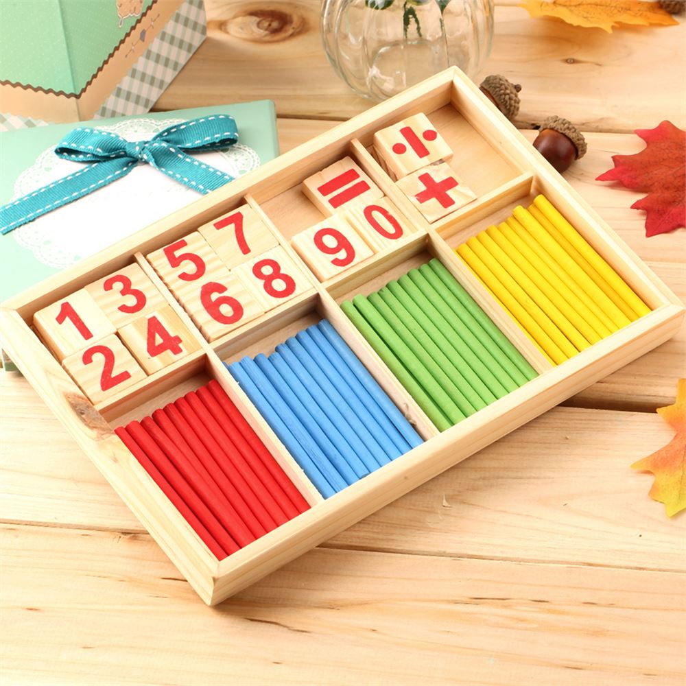 

Math Manipulatives Wooden Counting Sticks Kids Preschool Educational Toys