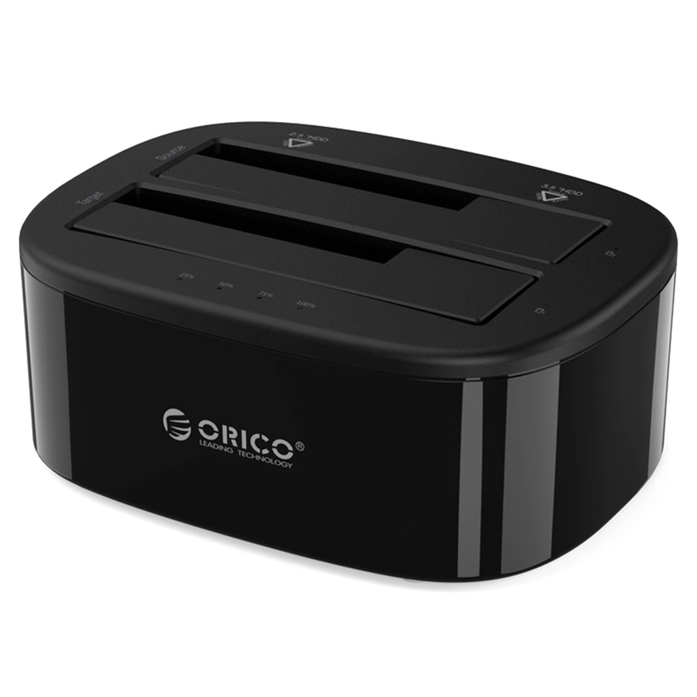 

ORICO 6228US3-BK Dual-bay Hard Drive Enclosure 5Gbps USB 3.0 To SATA Docking Station For 2.5 / 3.5 Inch HDD And SSD - Black