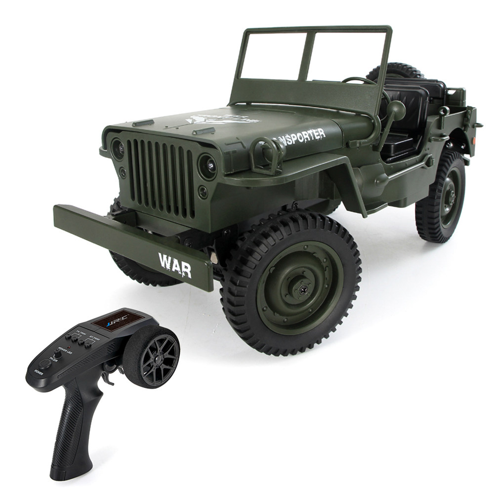 

JJRC Q65 Transporter-6 2.4G 1:10 4WD Convertible Jeep Off-road RC Car Military Truck RTR - Army Green